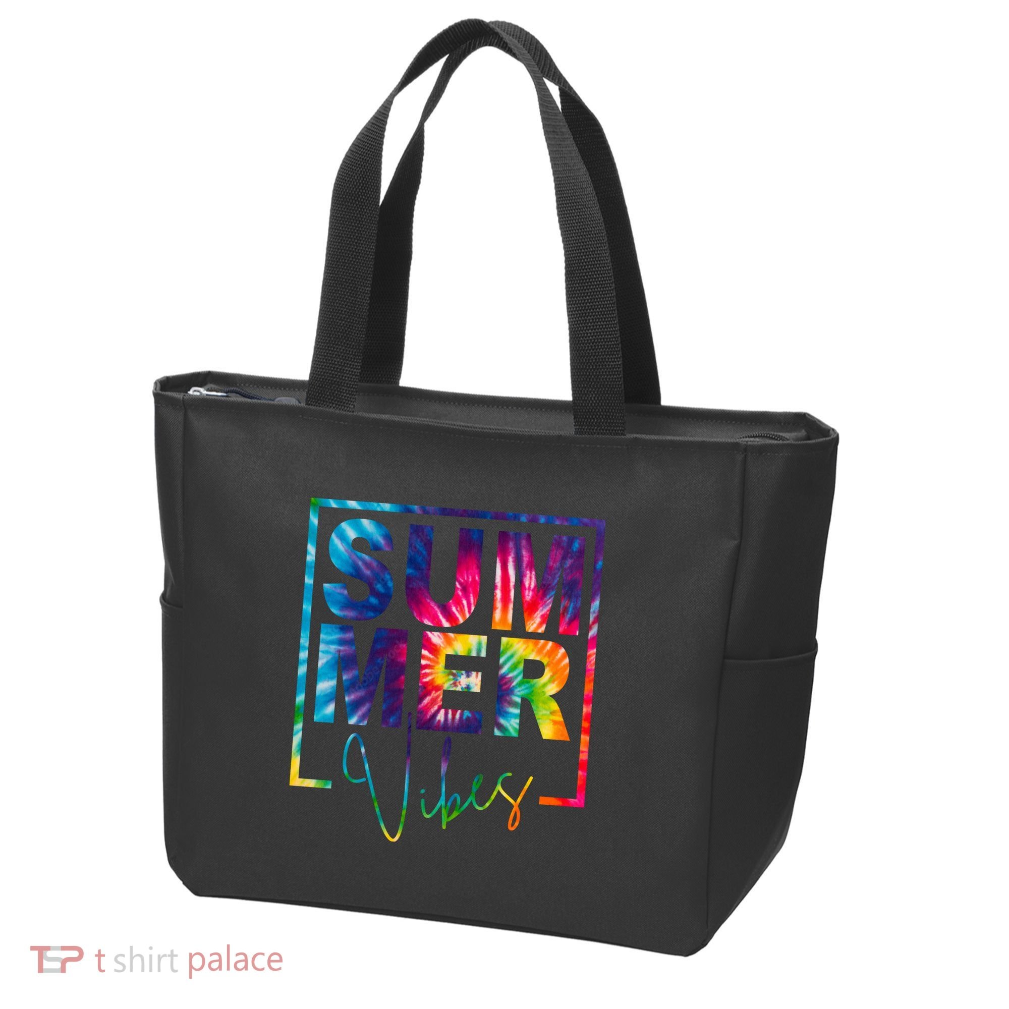 Summer Vibes Tie Dye Vacation Gift Tote Bag