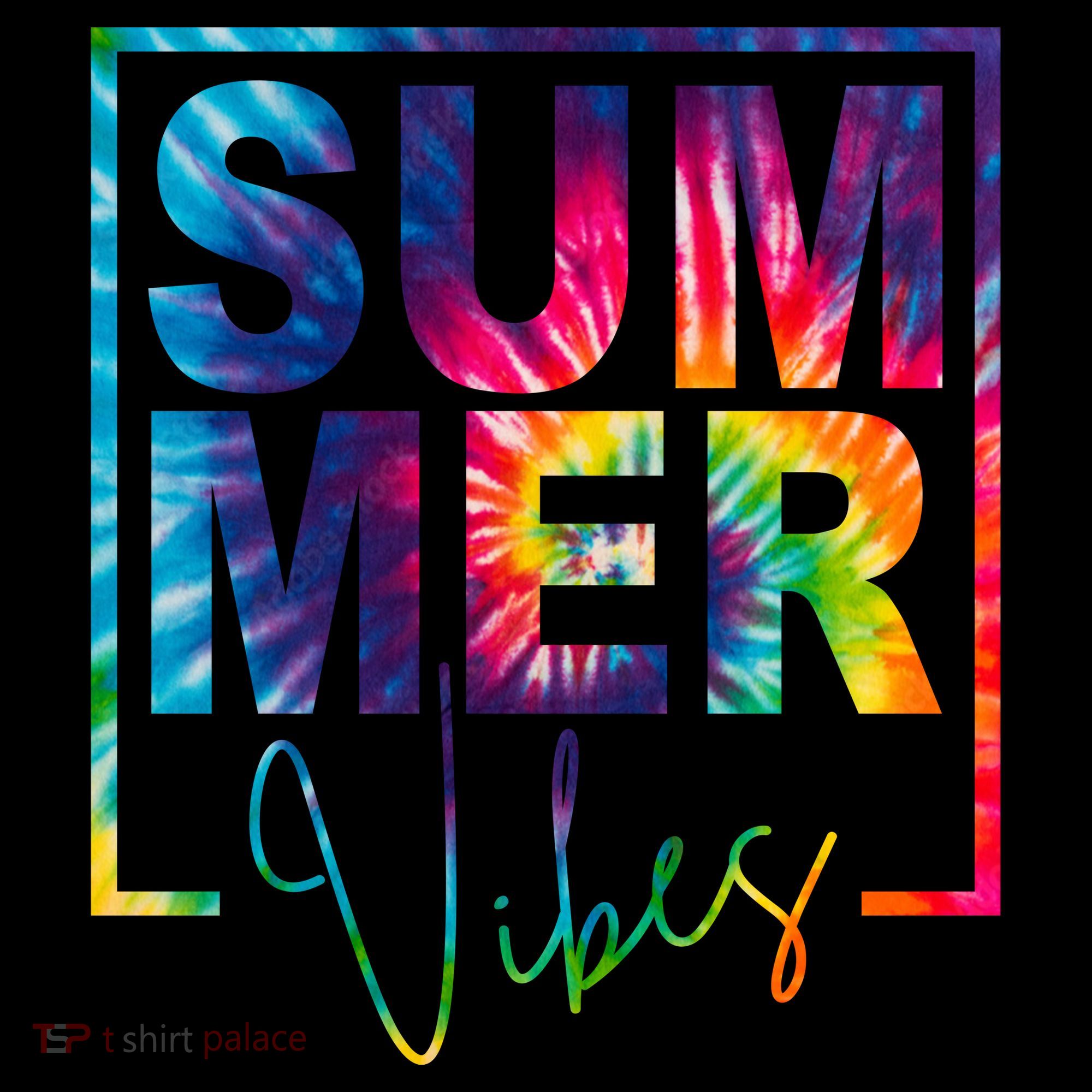 Summer Vibes Tie Dye Vacation Gift Tote Bag