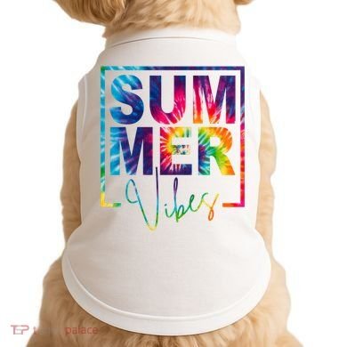 Summer Vibes Tie Dye Vacation Gift Doggie Tank