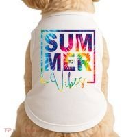 Summer Vibes Tie Dye Vacation Gift Doggie Tank thumb 0