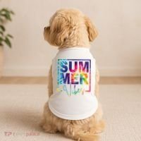 Summer Vibes Tie Dye Vacation Gift Doggie Tank thumb 2