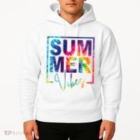 Summer Vibes Tie Dye Vacation Gift Hoodie thumb 2