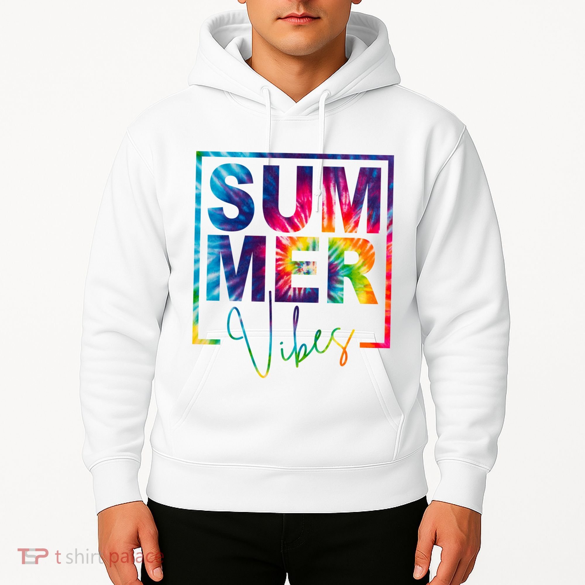 Summer Vibes Tie Dye Vacation Gift Hoodie