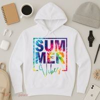 Summer Vibes Tie Dye Vacation Gift Hoodie thumb 3
