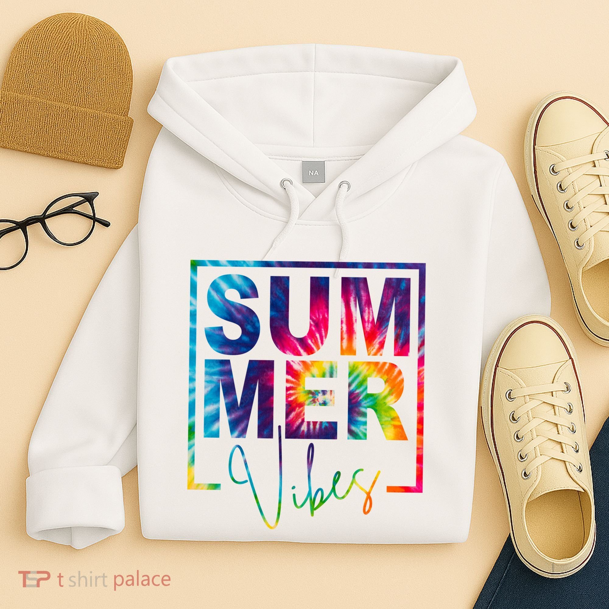 Summer Vibes Tie Dye Vacation Gift Hoodie
