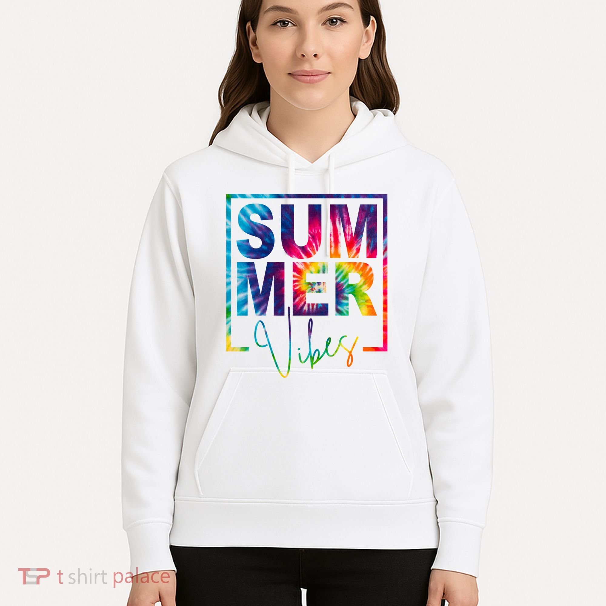 Summer Vibes Tie Dye Vacation Gift Hoodie