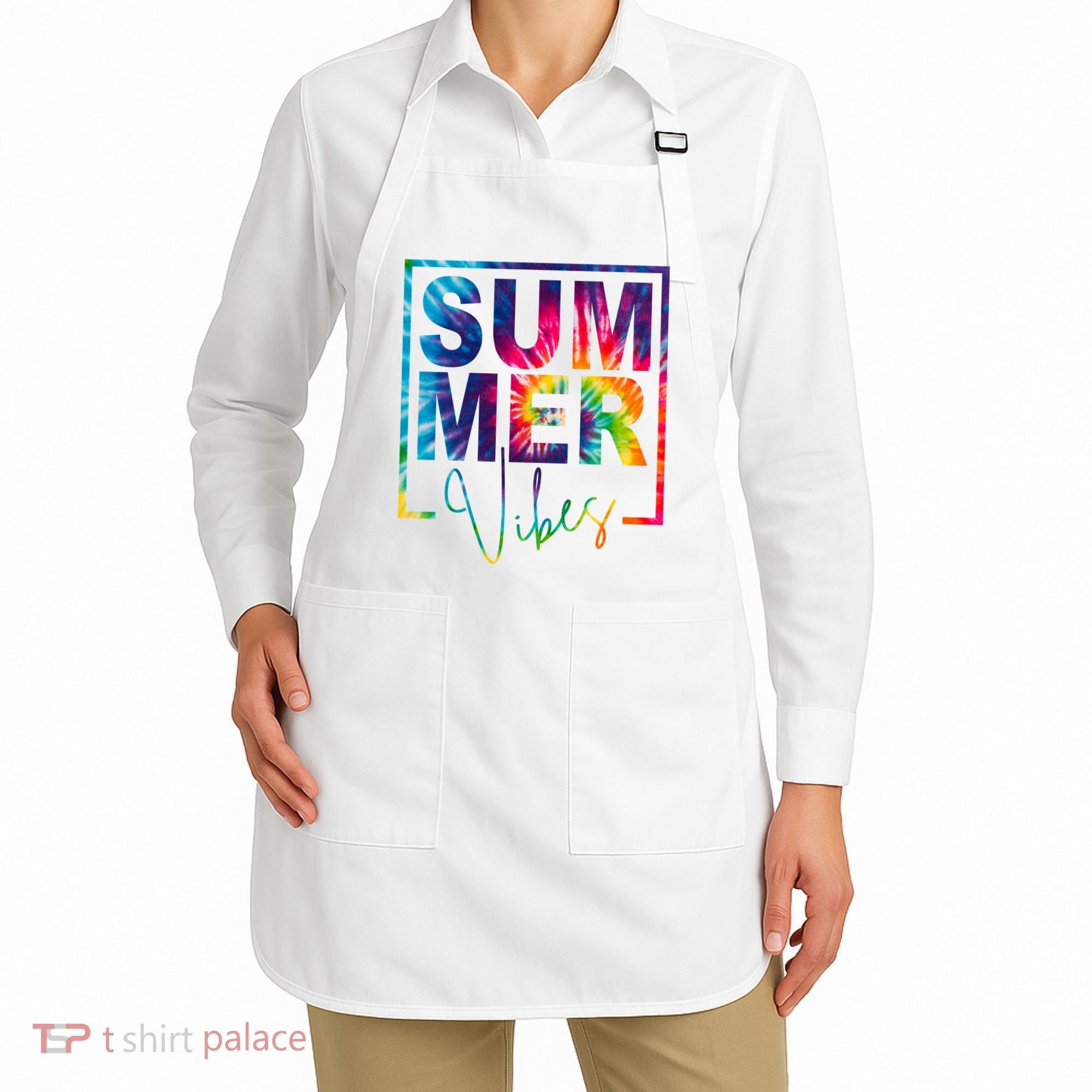 Summer Vibes Tie Dye Vacation Gift Apron
