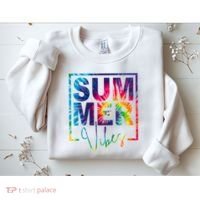 Summer Vibes Tie Dye Vacation Gift Sweatshirt thumb 2
