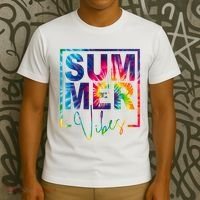 Summer Vibes Tie Dye Vacation Gift T-Shirt thumb 3