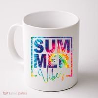 Summer Vibes Tie Dye Vacation Gift Coffee Mug thumb 0