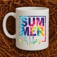 Summer Vibes Tie Dye Vacation Gift Coffee Mug thumb 2