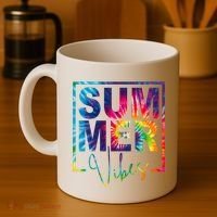 Summer Vibes Tie Dye Vacation Gift Coffee Mug thumb 4