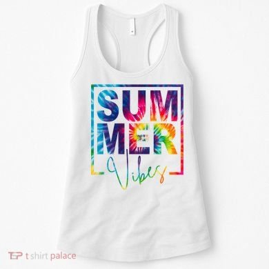 Summer Vibes Tie Dye Vacation Gift Women's Tank Top