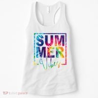 Summer Vibes Tie Dye Vacation Gift Women's Tank Top thumb 0