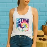 Summer Vibes Tie Dye Vacation Gift Women's Tank Top thumb 2