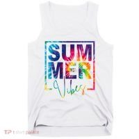 Summer Vibes Tie Dye Vacation Gift Tank Top thumb 0