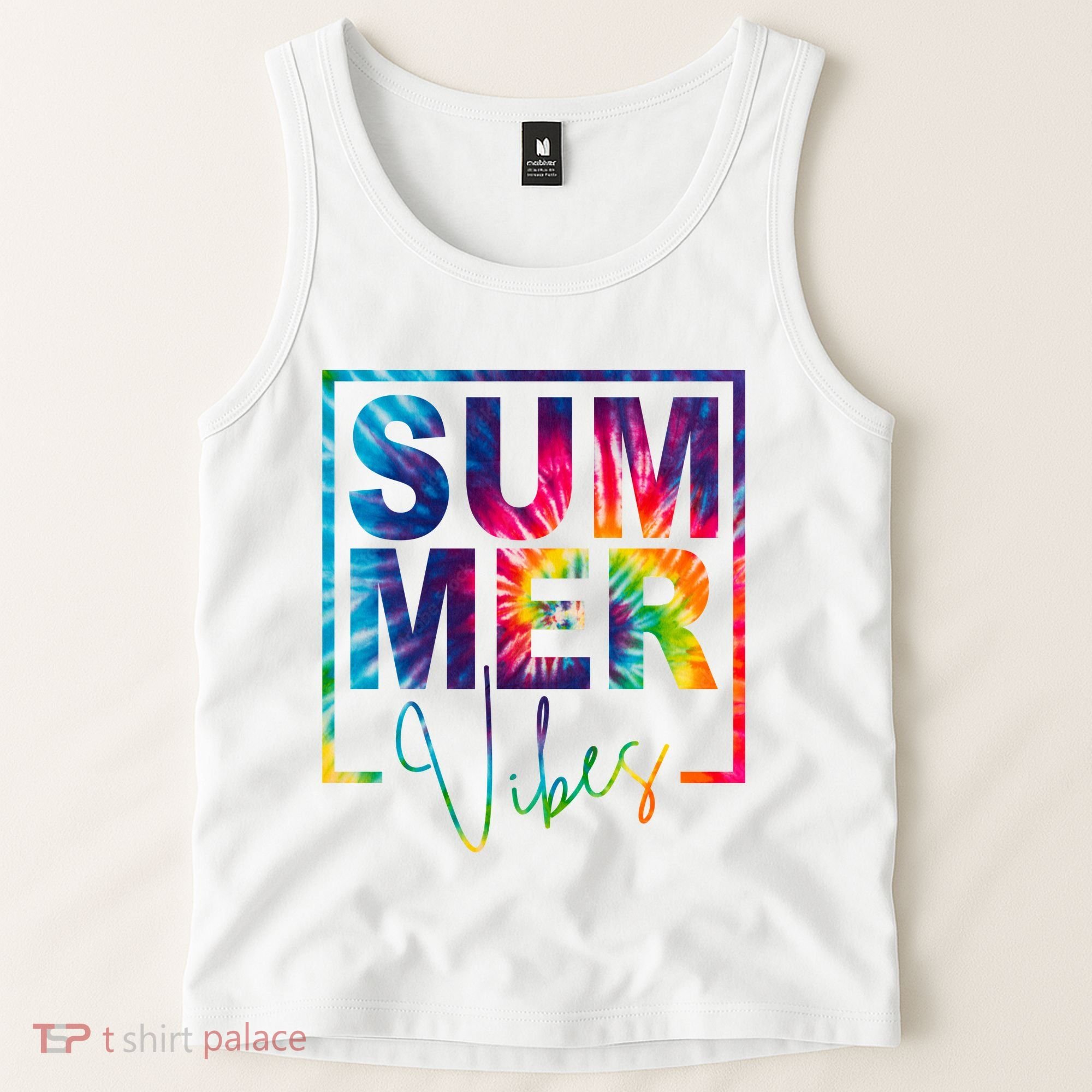 Summer Vibes Tie Dye Vacation Gift Tank Top