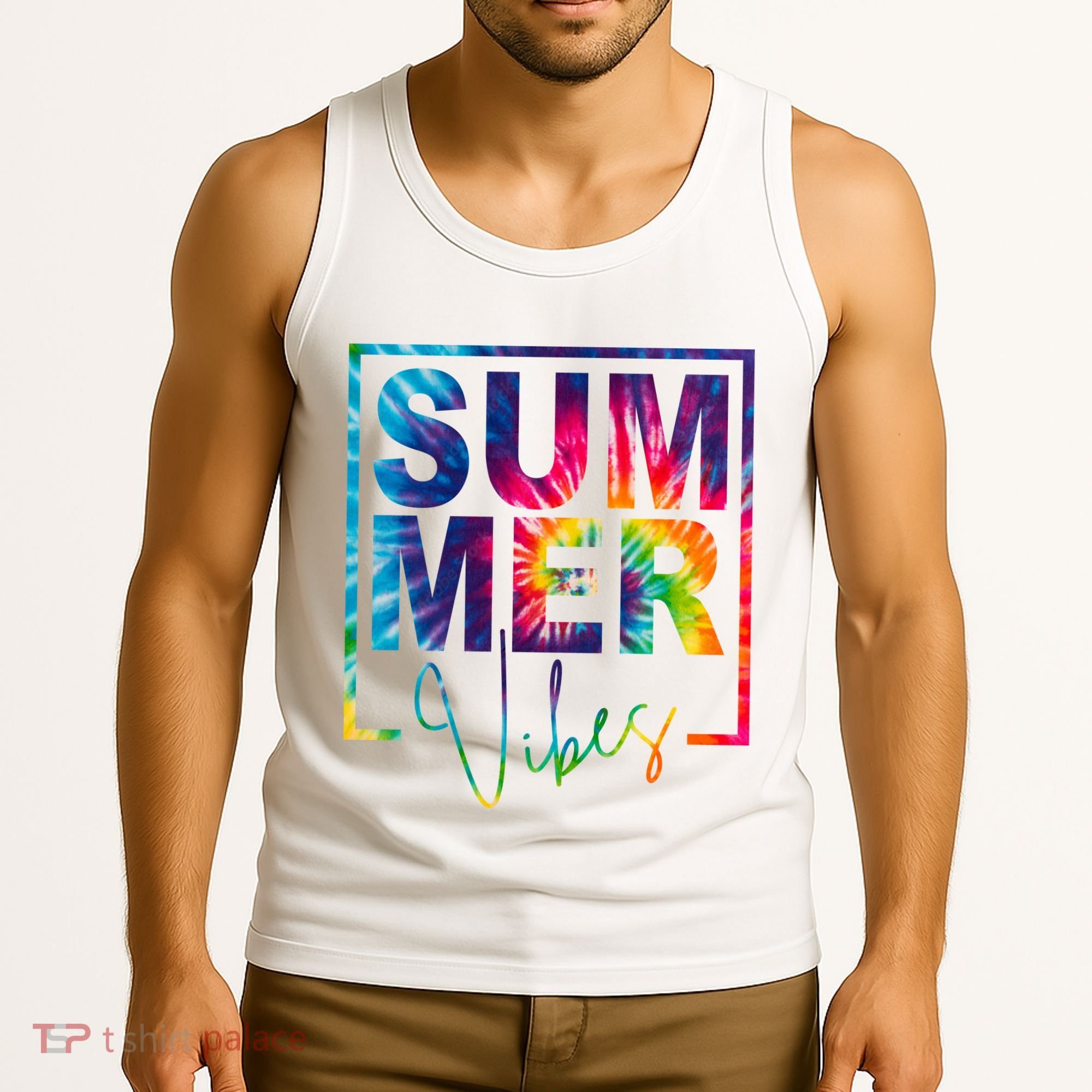Summer Vibes Tie Dye Vacation Gift Tank Top