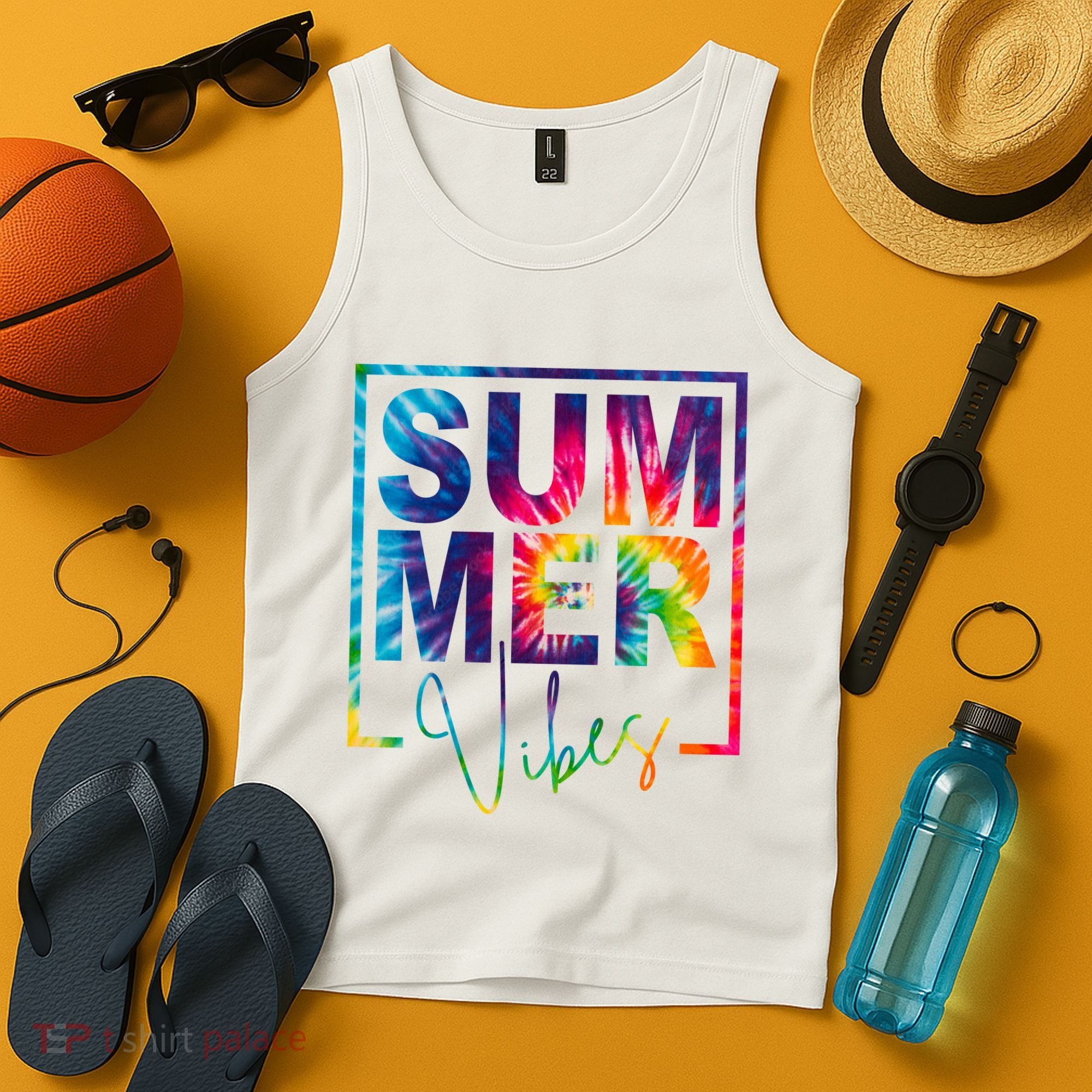 Summer Vibes Tie Dye Vacation Gift Tank Top