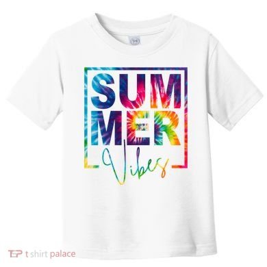 Summer Vibes Tie Dye Vacation Gift Toddler T-Shirt