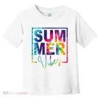 Summer Vibes Tie Dye Vacation Gift Toddler T-Shirt thumb 0