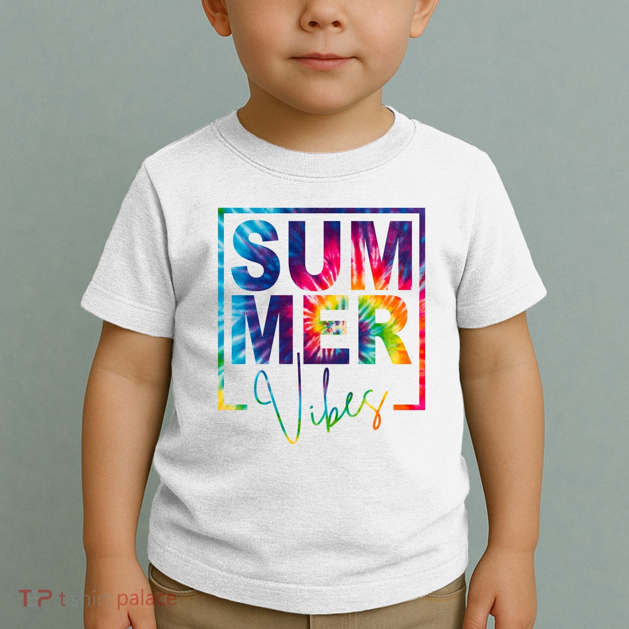 Summer Vibes Tie Dye Vacation Gift Toddler T-Shirt