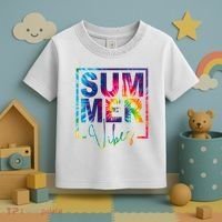 Summer Vibes Tie Dye Vacation Gift Toddler T-Shirt thumb 3