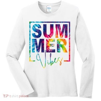 Summer Vibes Tie Dye Vacation Gift Women's Long Sleeve Shirt