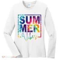 Summer Vibes Tie Dye Vacation Gift Women's Long Sleeve Shirt thumb 0