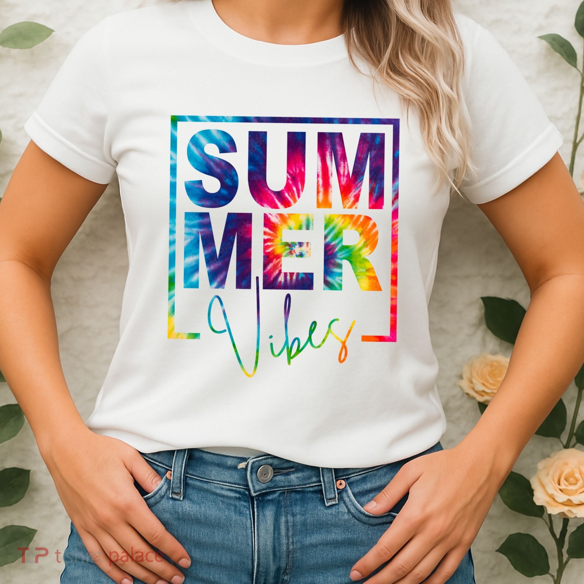 Summer Vibes Tie Dye Vacation Gift Women's T-Shirt