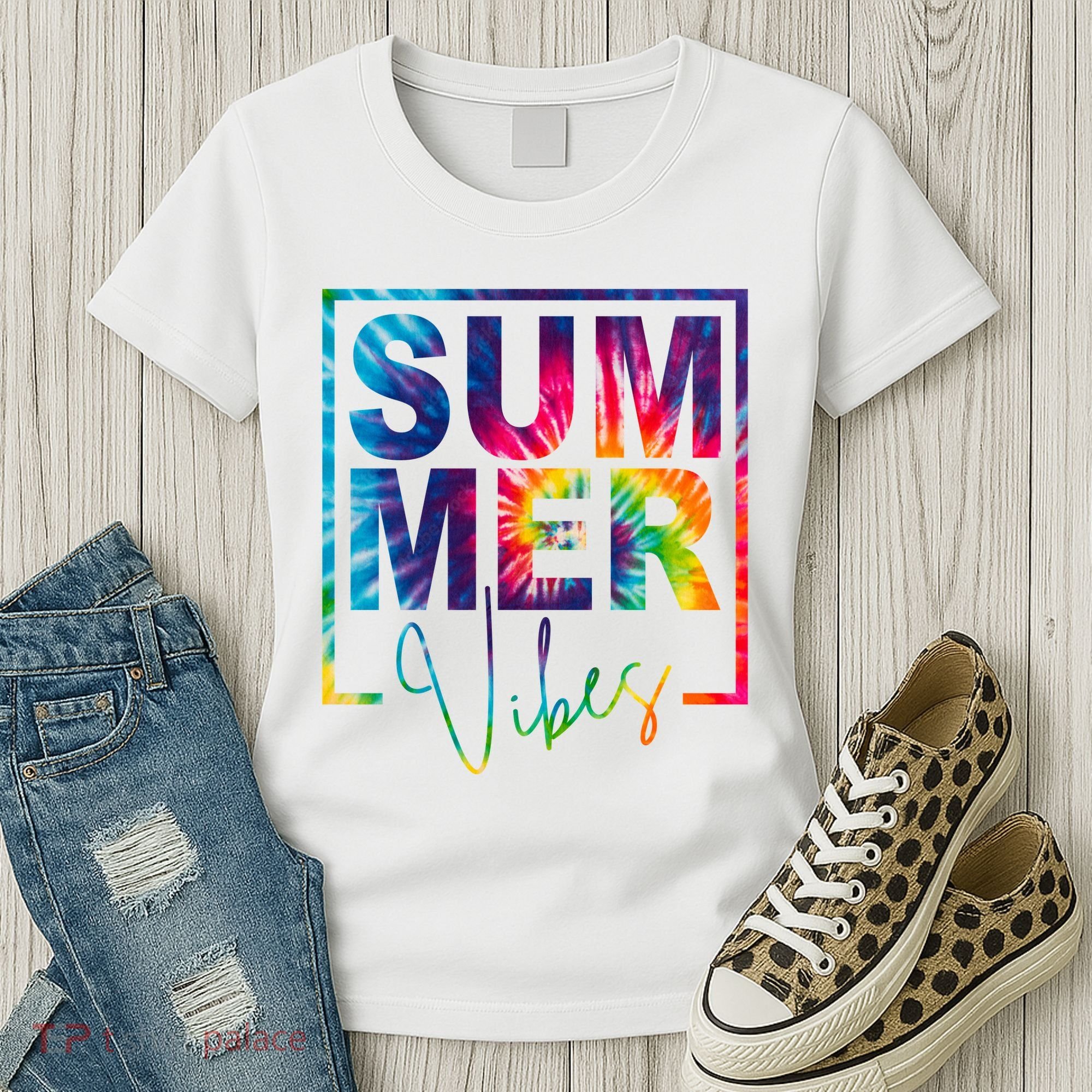 Summer Vibes Tie Dye Vacation Gift Women's T-Shirt