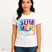 Summer Vibes Tie Dye Vacation Gift Women's T-Shirt thumb 4