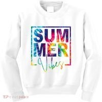 Summer Vibes Tie Dye Vacation Gift Kids Sweatshirt thumb 0