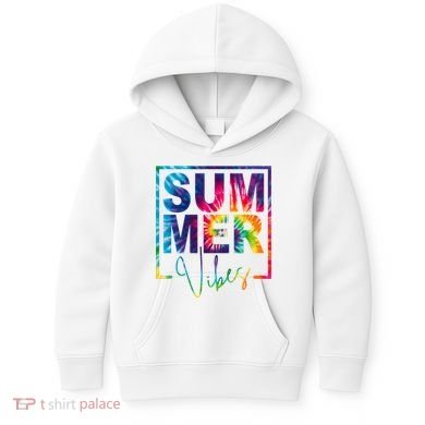 Summer Vibes Tie Dye Vacation Gift Kids Hoodie