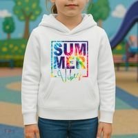 Summer Vibes Tie Dye Vacation Gift Kids Hoodie thumb 3