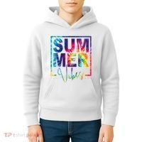 Summer Vibes Tie Dye Vacation Gift Kids Hoodie thumb 4
