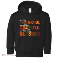 So Very Thankful Incredibly Grateful Unbelievably Blessed Toddler Hoodie thumb 0