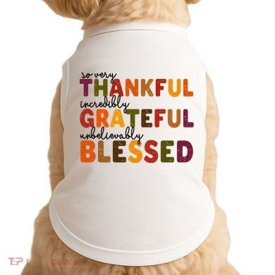 So Very Thankful Incredibly Grateful Unbelievably Blessed Doggie Tank