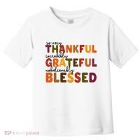 So Very Thankful Incredibly Grateful Unbelievably Blessed Toddler T-Shirt thumb 0