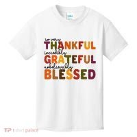 So Very Thankful Incredibly Grateful Unbelievably Blessed Kids T-Shirt thumb 0