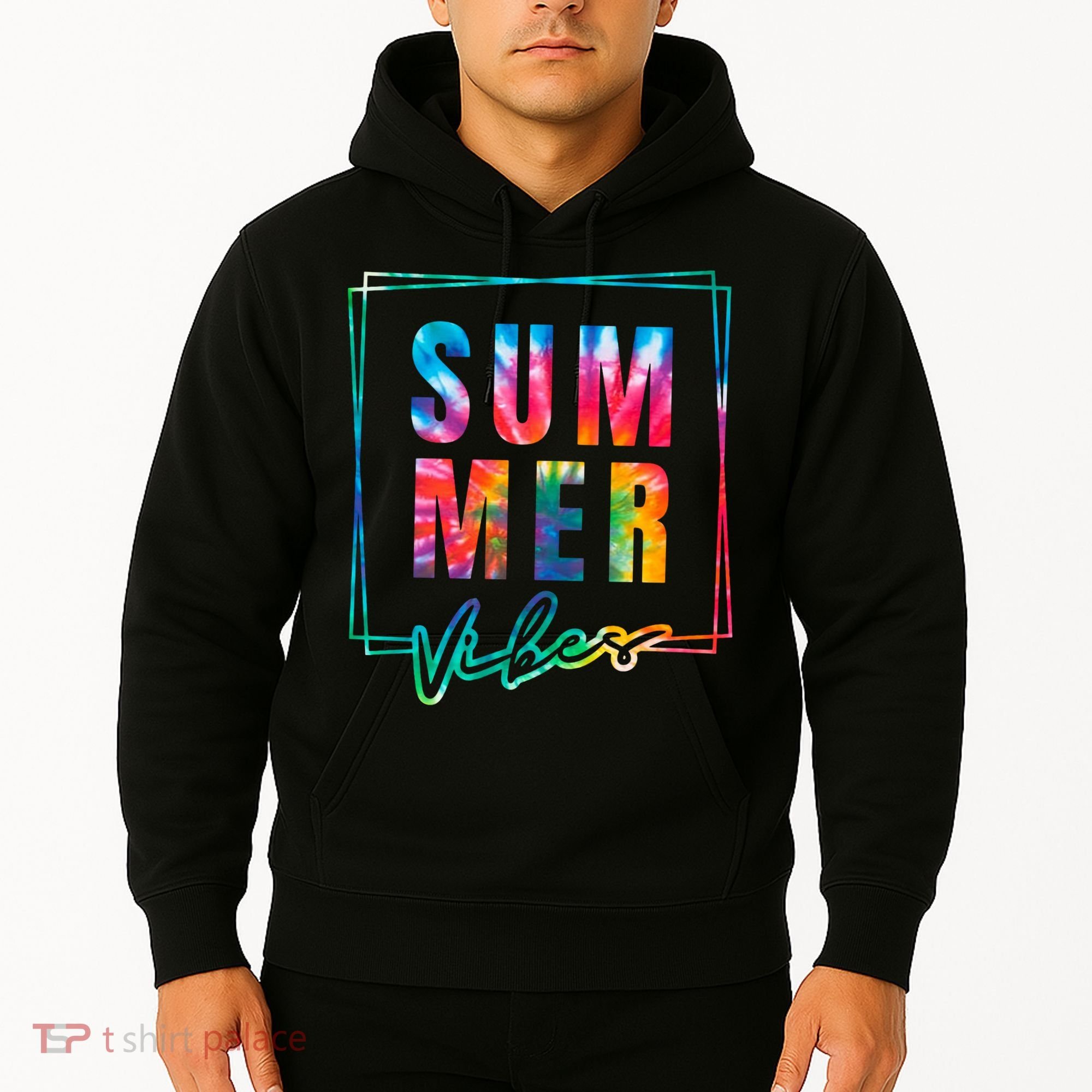 Summer Vibes Tie Dye Summer Vacation Hoodie