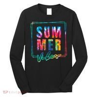 Summer Vibes Tie Dye Summer Vacation Long Sleeve Shirt thumb 0