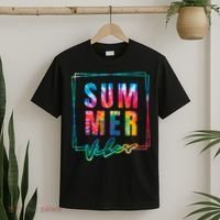 Summer Vibes Tie Dye Summer Vacation T-Shirt thumb 2