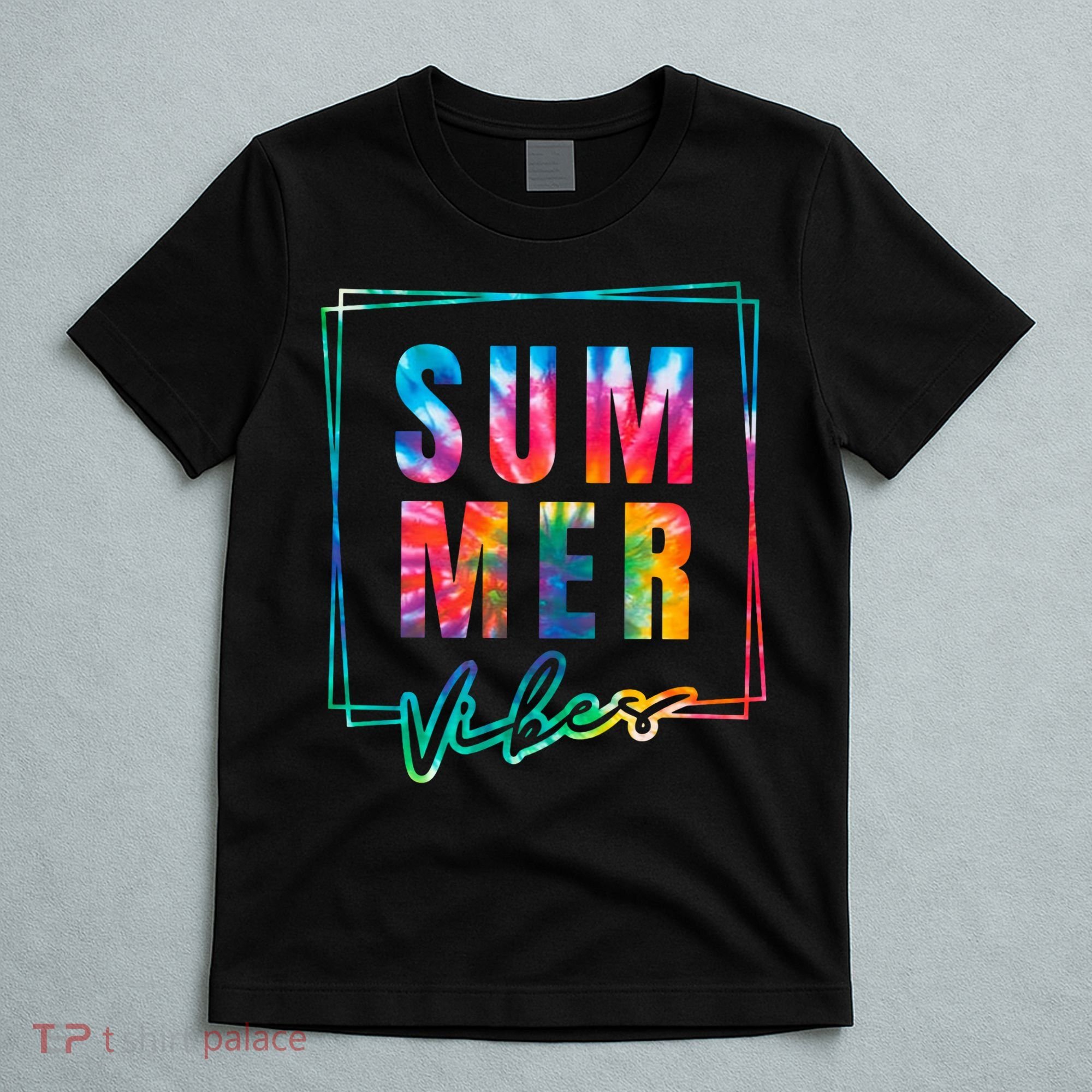Summer Vibes Tie Dye Summer Vacation T-Shirt
