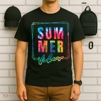 Summer Vibes Tie Dye Summer Vacation T-Shirt thumb 6