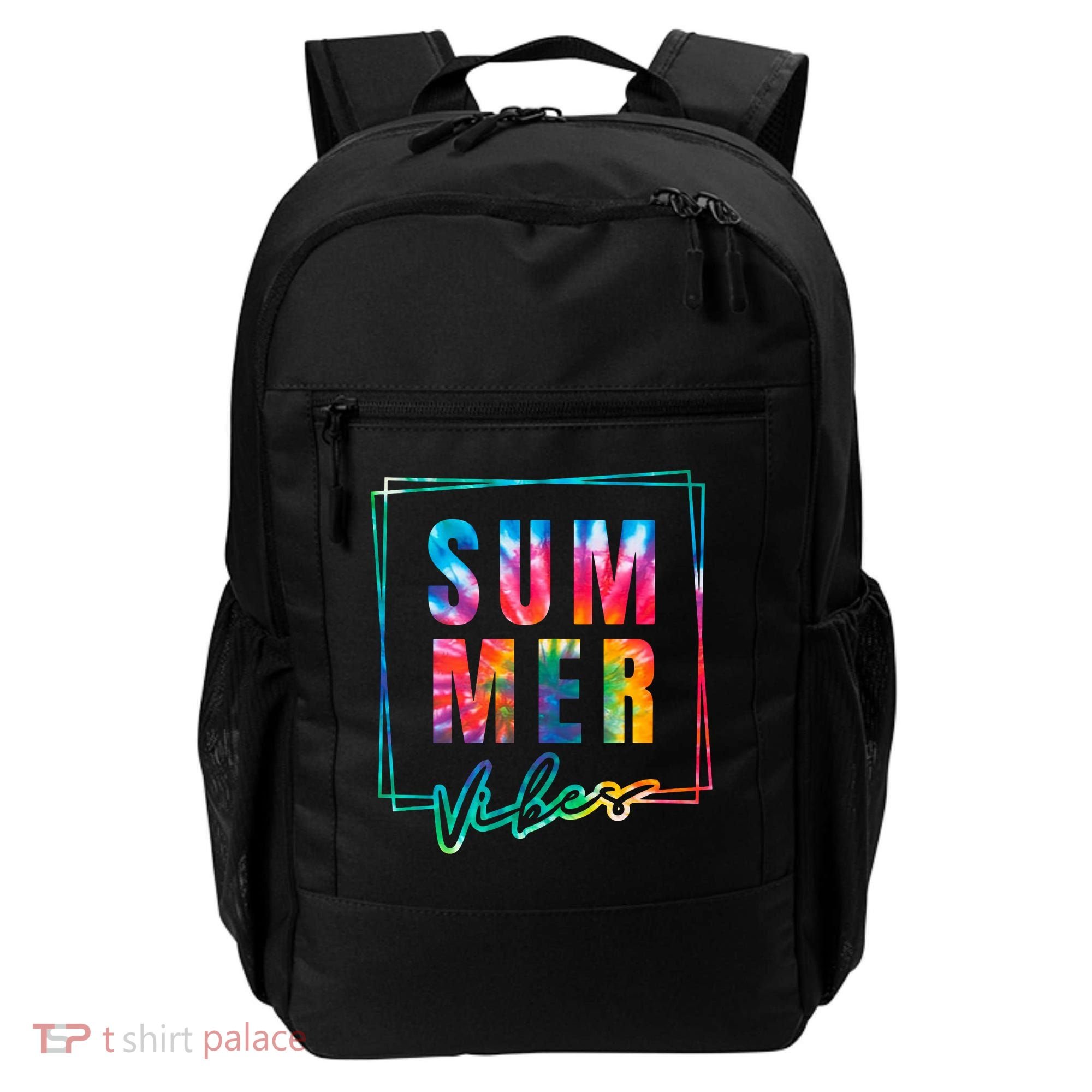 Summer Vibes Tie Dye Summer Vacation Backpack