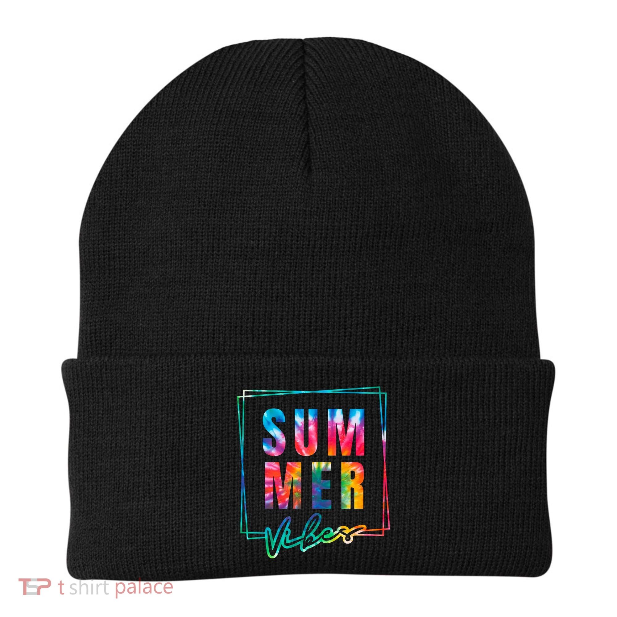 Summer Vibes Tie Dye Summer Vacation Beanie