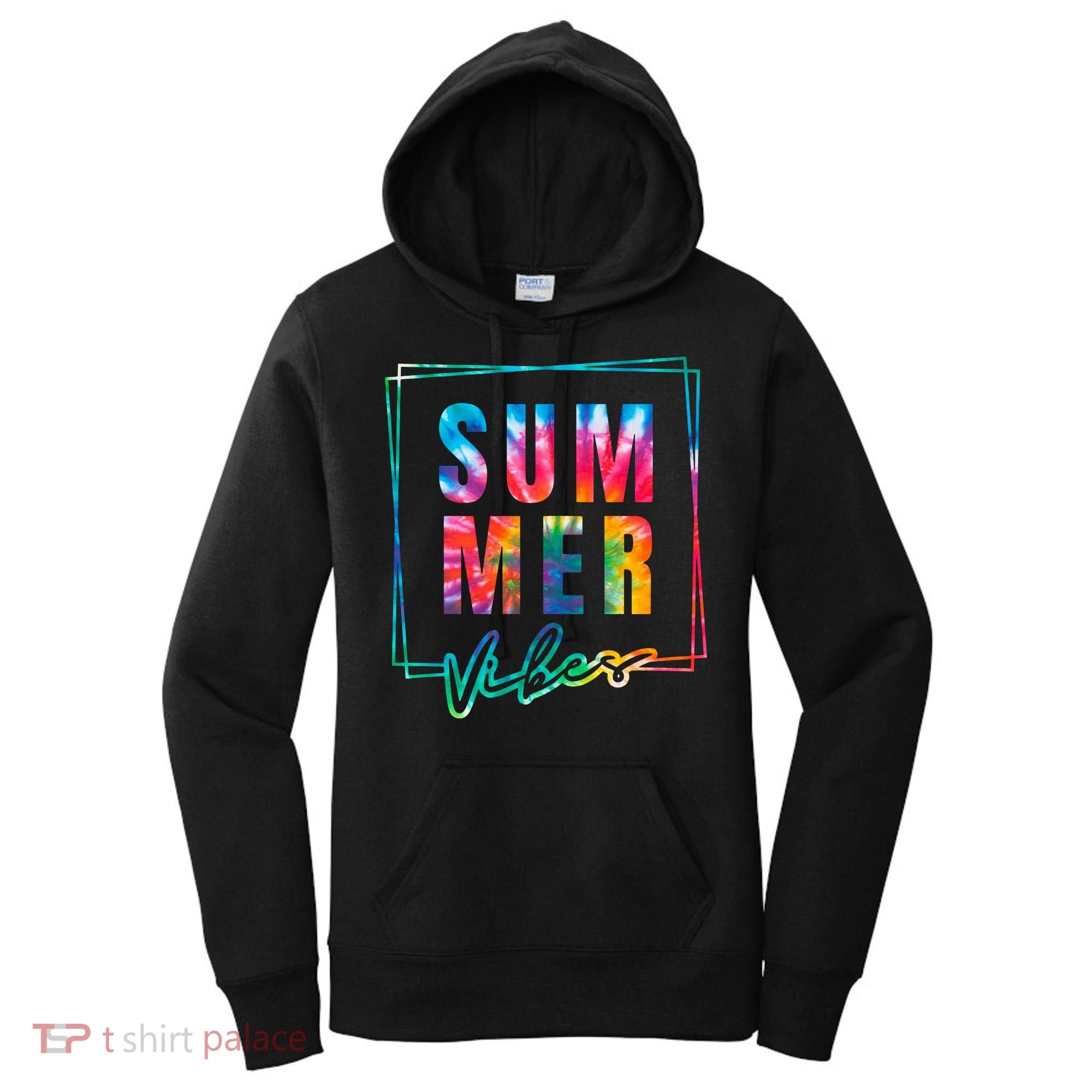 Summer Vibes Tie Dye Summer Vacation Women's Hoodie