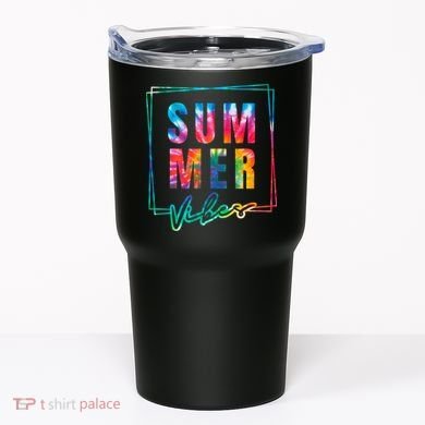 Summer Vibes Tie Dye Summer Vacation Tumbler