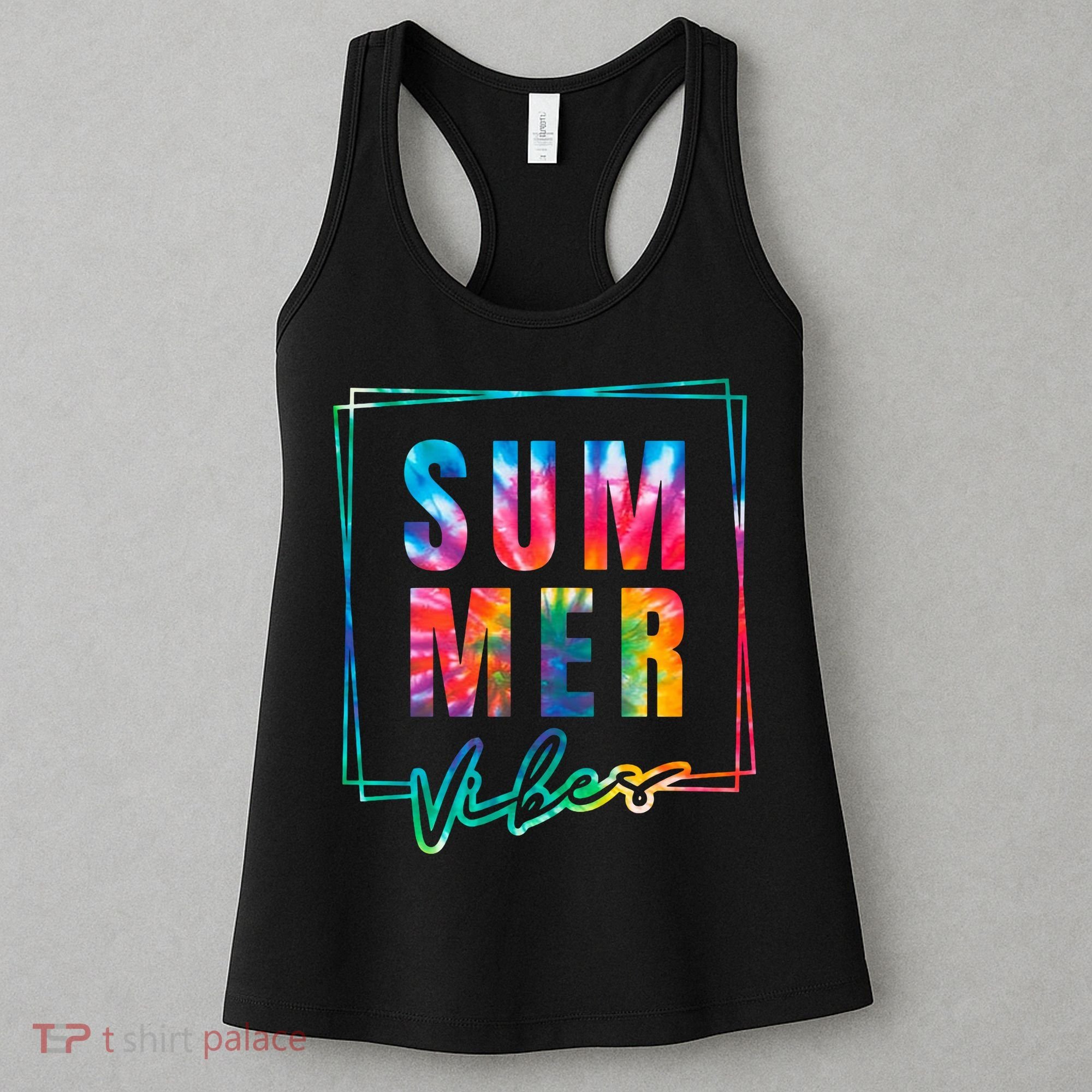 Summer Vibes Tie Dye Summer Vacation Women's Tank Top